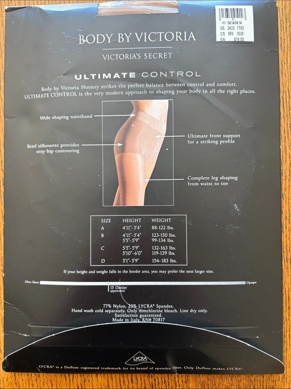 Victoria's Secret Nude Control Hosiery- Body by Victoria